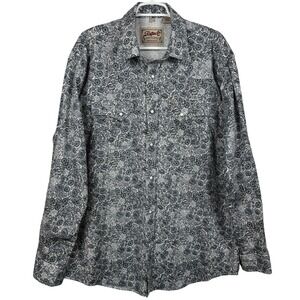 Rafter C Men's Cowboy Collection XL Long Sleeve‎ Paisley Print Western Shirt